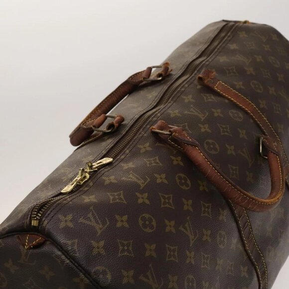 LOUIS VUITTON Monogram Keepall 55 Boston Bag LV Auth - Picture 7 of 16